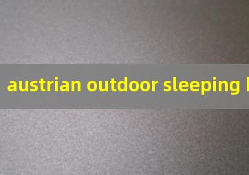 austrian outdoor sleeping bag